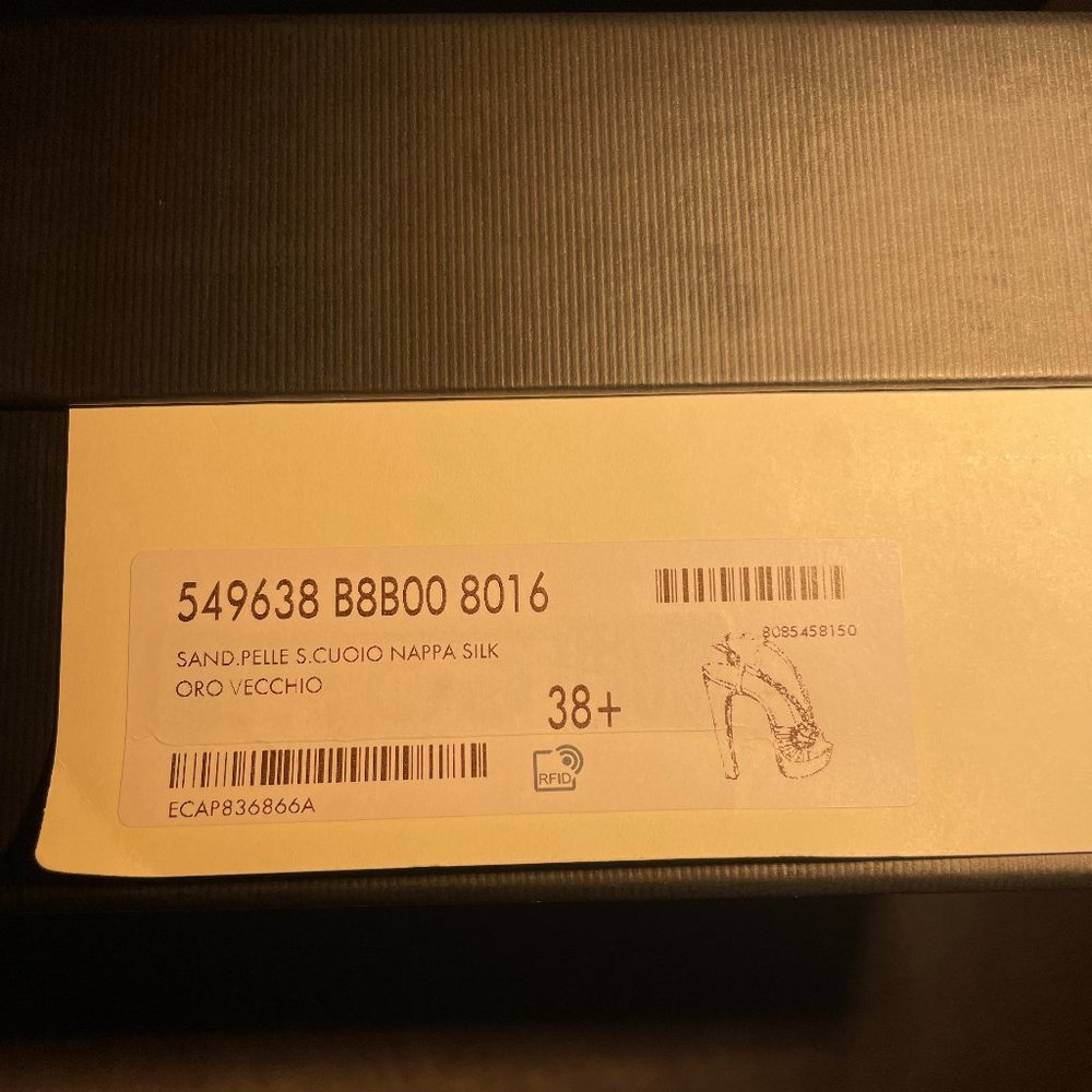 Gucci sand pelle nappa silk high heels - Picture 11 of 11